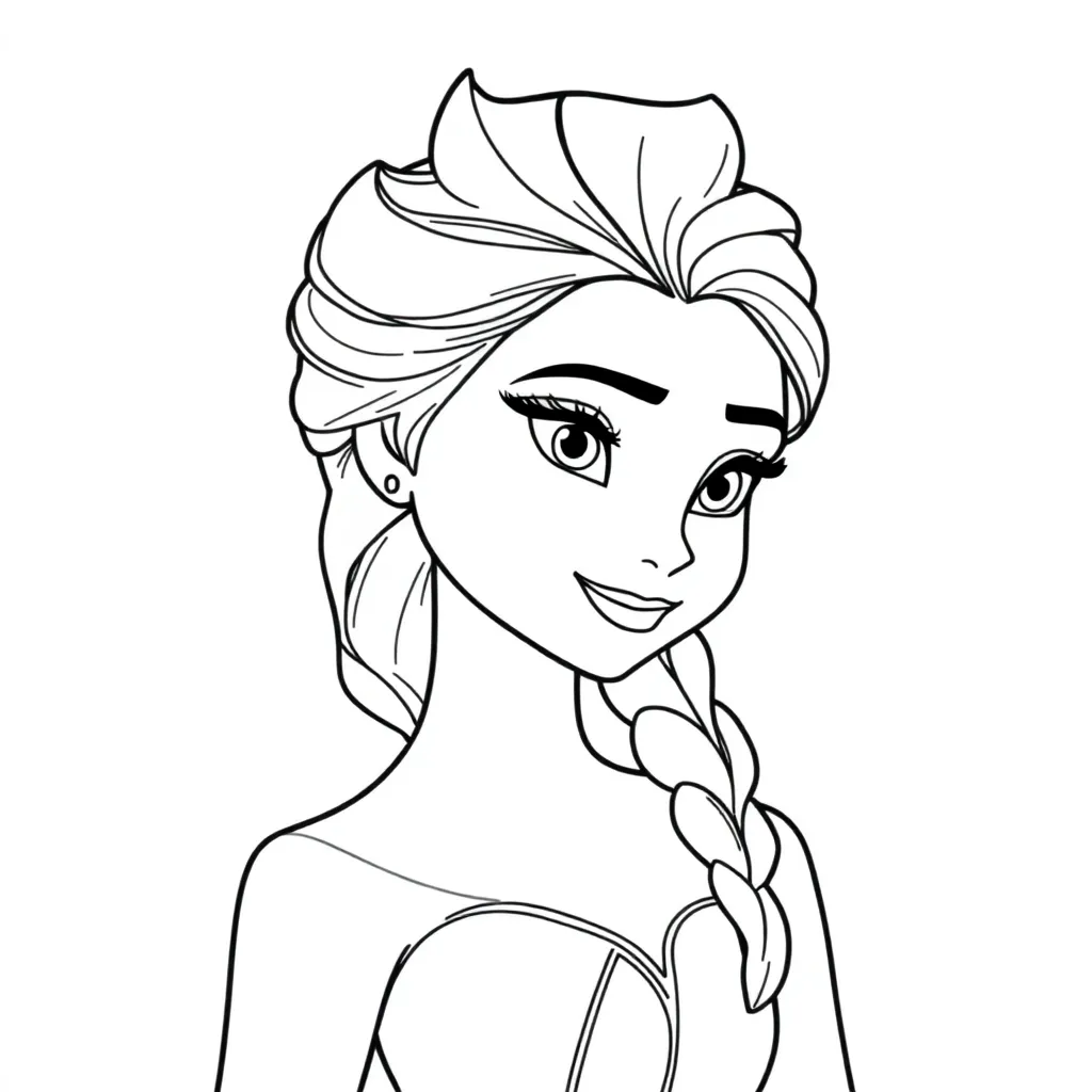 Frozen Winter Personages Disney Sprookjes coloring page for children