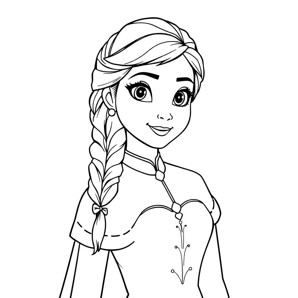 Frozen Winter Sneeuwpop Samen Kinderen coloring page for children