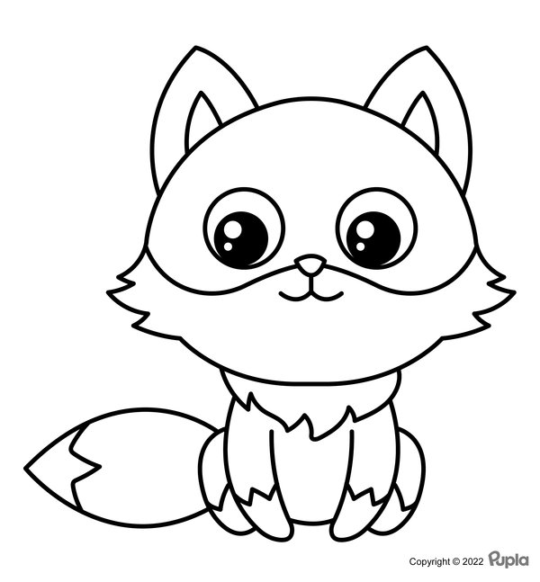 Fuchs Einfach und niedlich coloring page for children
