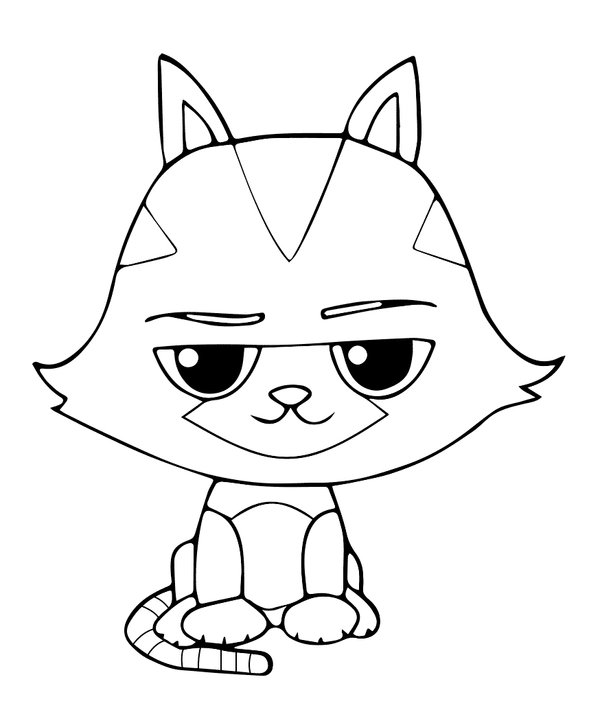Gabby S Dollhouse Catrat coloring page for children