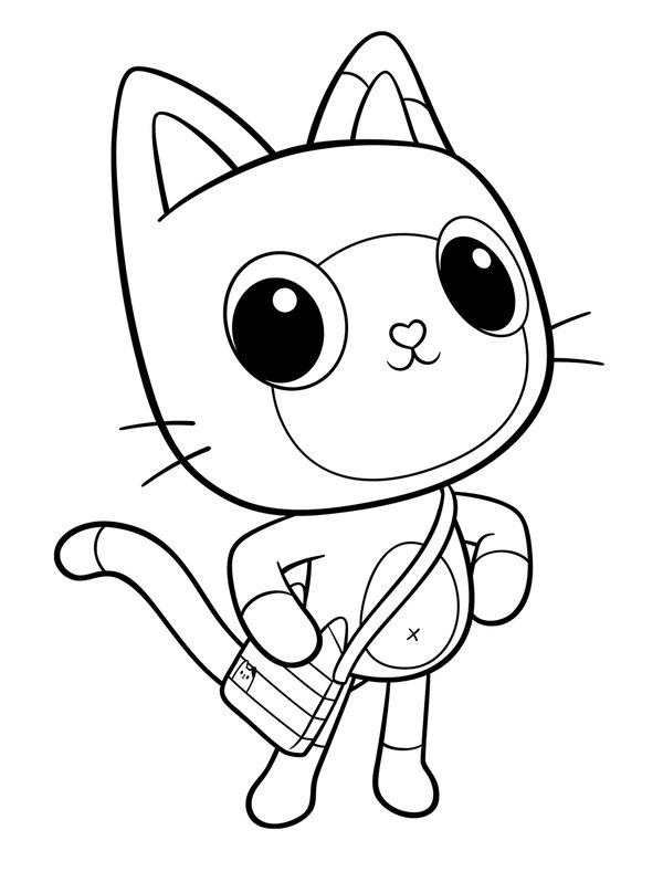 Gabby's Poppenhuis Pandy Paws coloring page for children