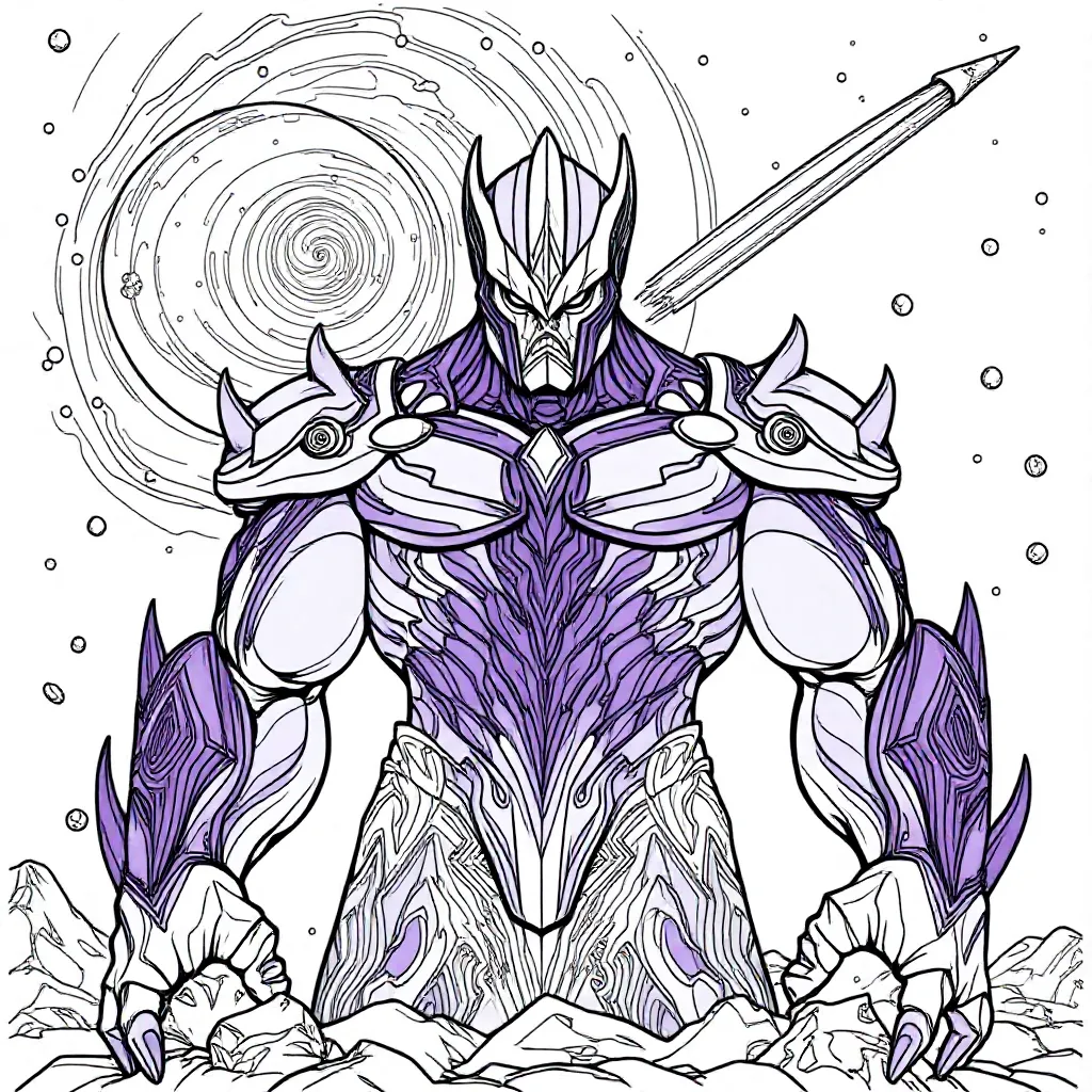 Galactus van Marvel MCU kleurplaat voor kinderen