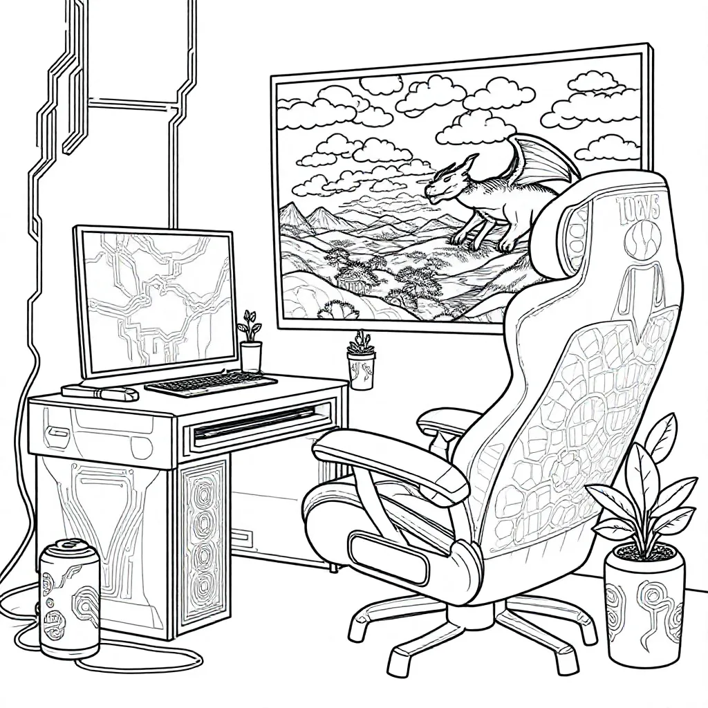 gamen coloring page for children