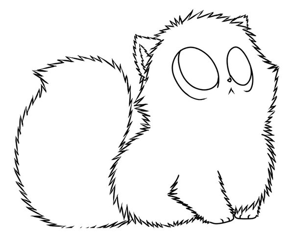 Gatito Esponjoso coloring page for children