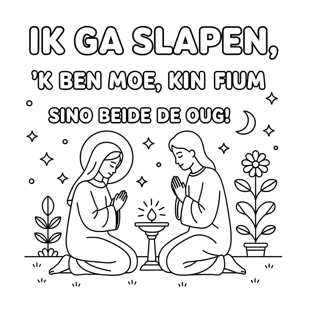 gebed coloring page for children