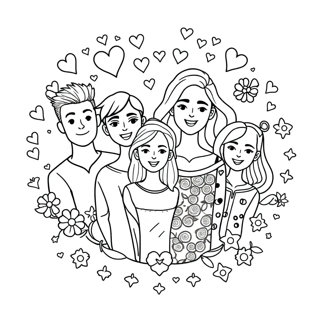 Gender coloring page for children