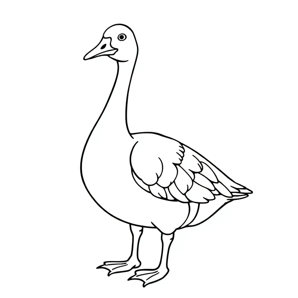 Gijs Gans Boerderij Kinderboek Vrolijk coloring page for children