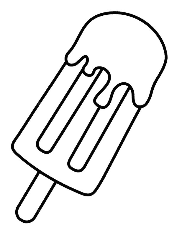 Glace Simple Popsicle coloring page for children