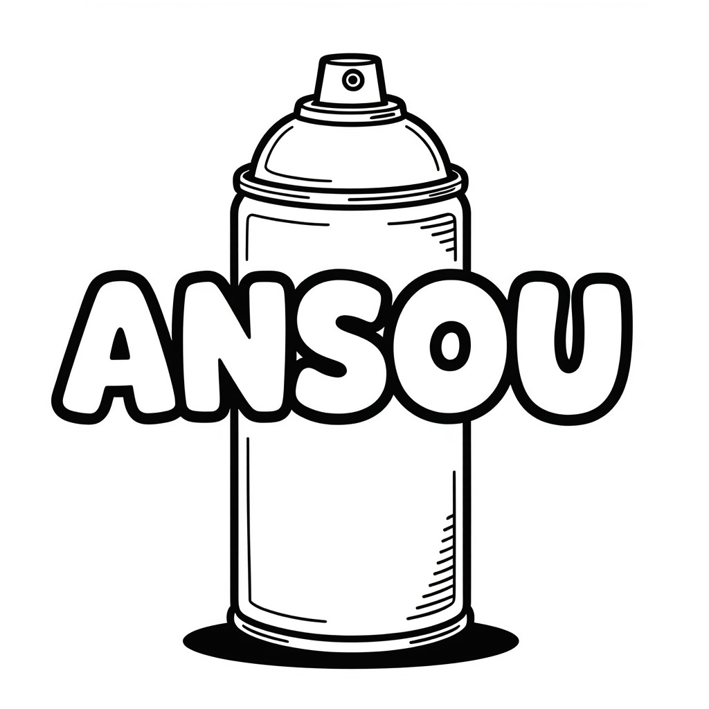 grafitti coloring page for children