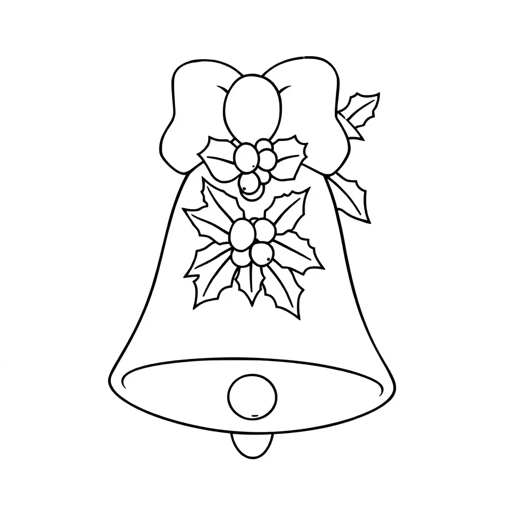 Grote Kerstklok Hulst Feestdagen Kerst Seizoenen coloring page for children
