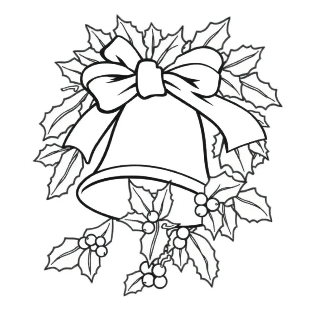 Grote Kerstklok Hulst Feestdagen Kerst Seizoenen coloring page for children