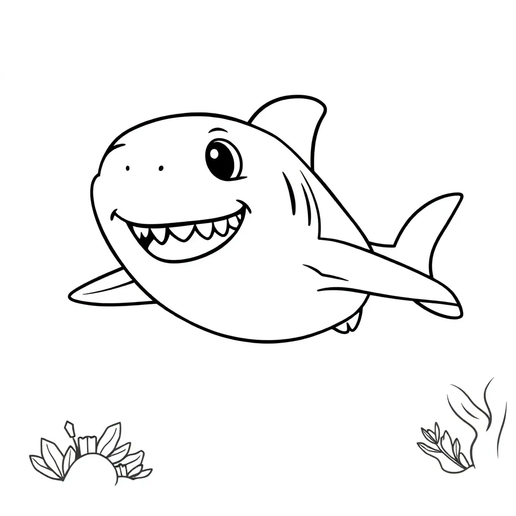 Haai Zee Onderwater Wilde Natuur coloring page for children