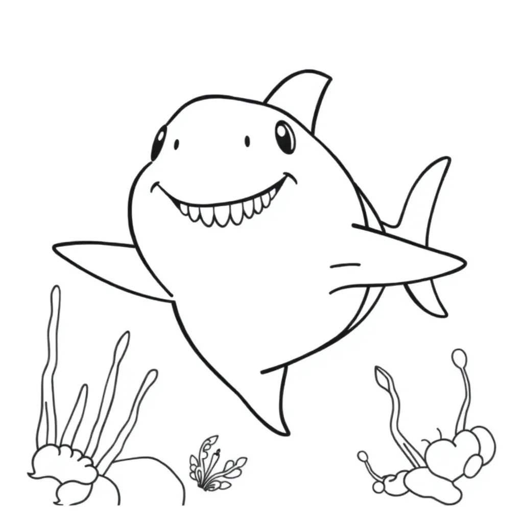 Haai Zee Onderwaterwereld Wilde Natuur Roofvis coloring page for children
