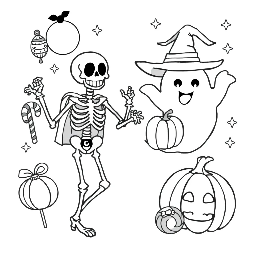 Halloween Griezelig Feestelijk Creatief Seizoensgebonden coloring page for children