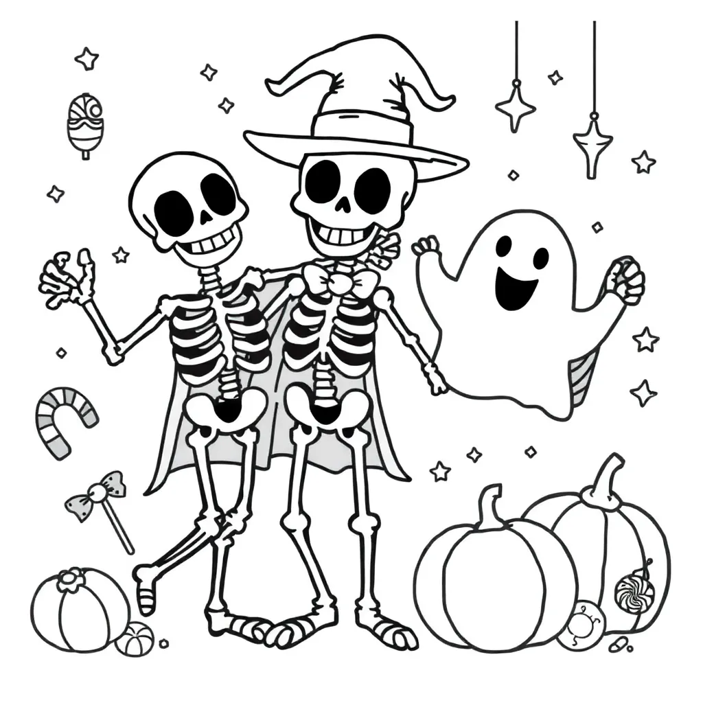 Halloween Griezelig Feestelijk Pompoen Spook coloring page for children