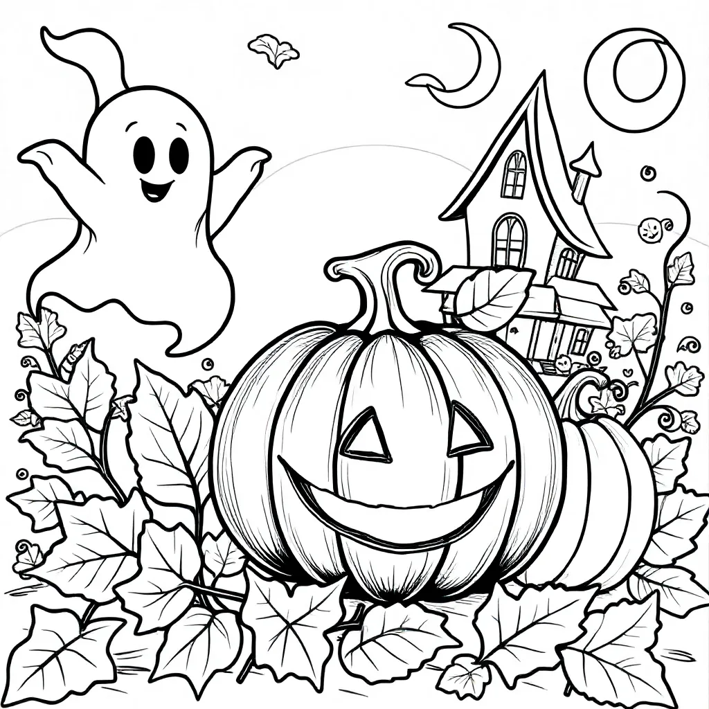 Halloween coloring page for children
