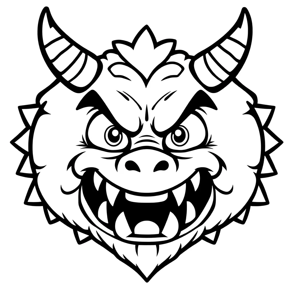 Halloween Monster Griezelig Masker Kinderen coloring page for children