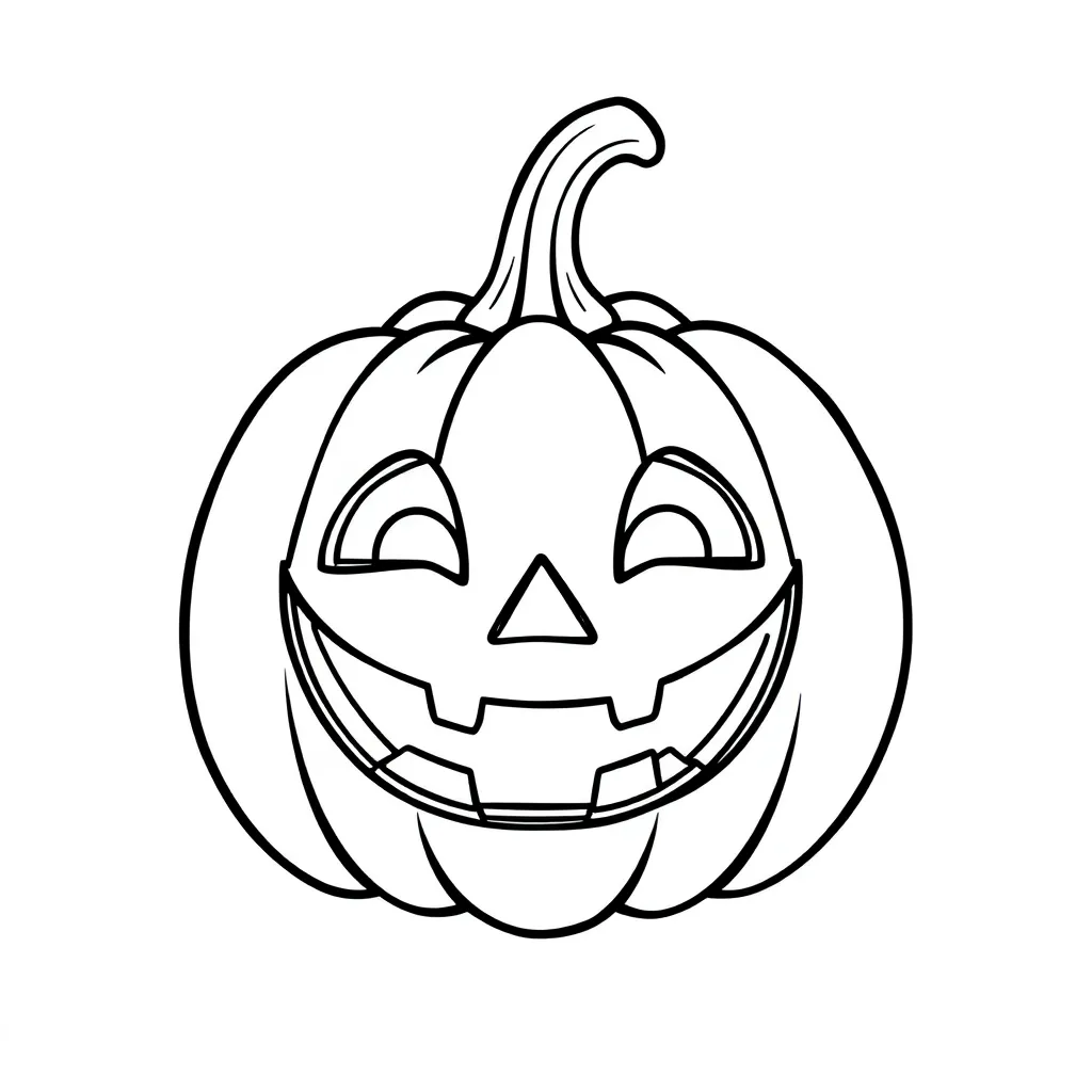 Halloween Pompoen Herfst Kinderen Cartoon coloring page for children