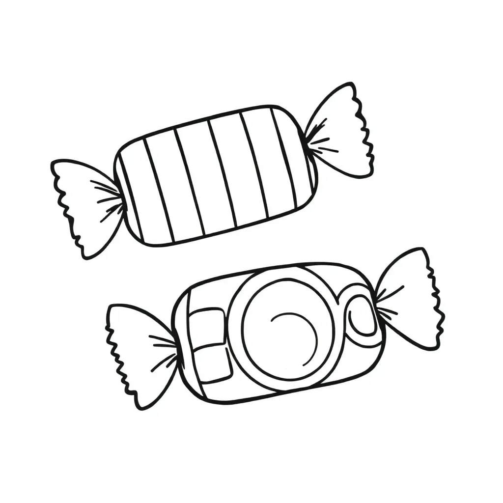 Halloween Snoep Cartoon Kinderen Feestelijk coloring page for children