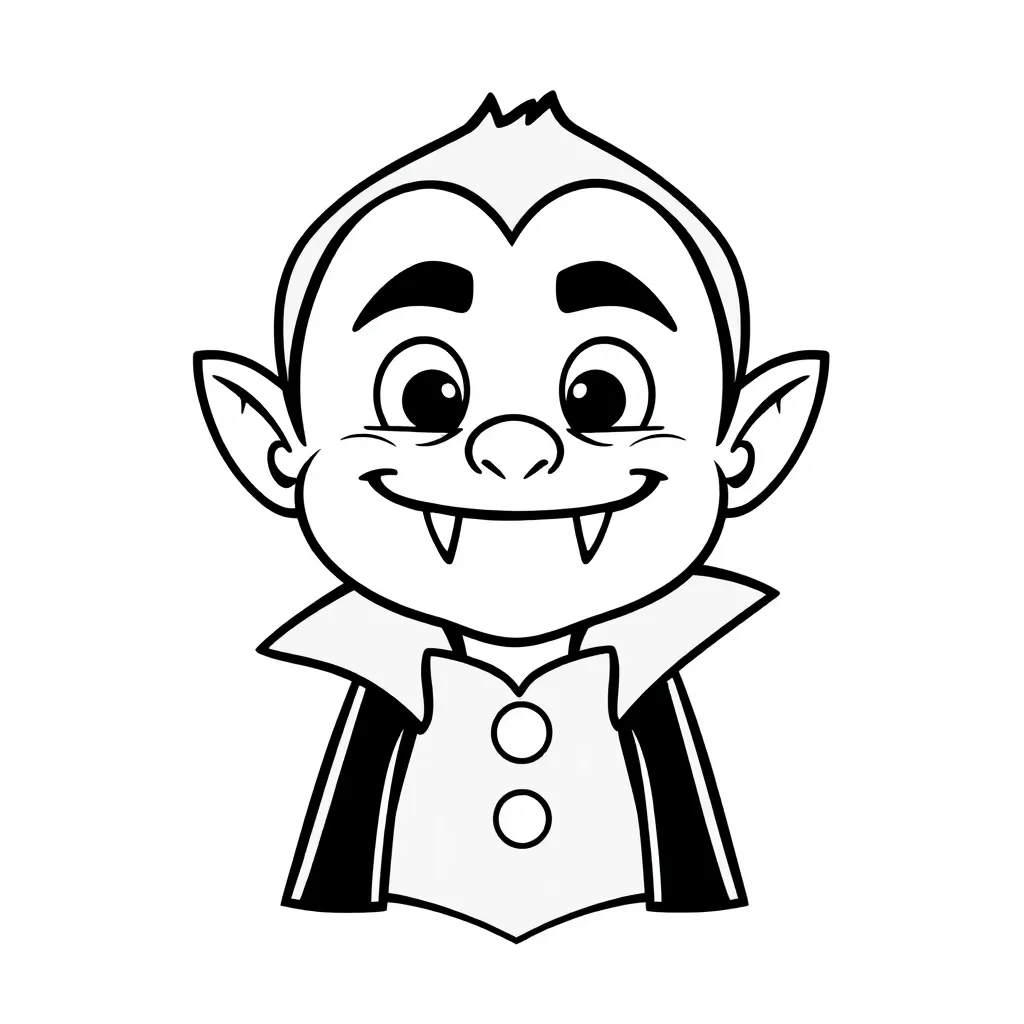 Halloween Vampier Griezelig Kinderen Cartoon coloring page for children