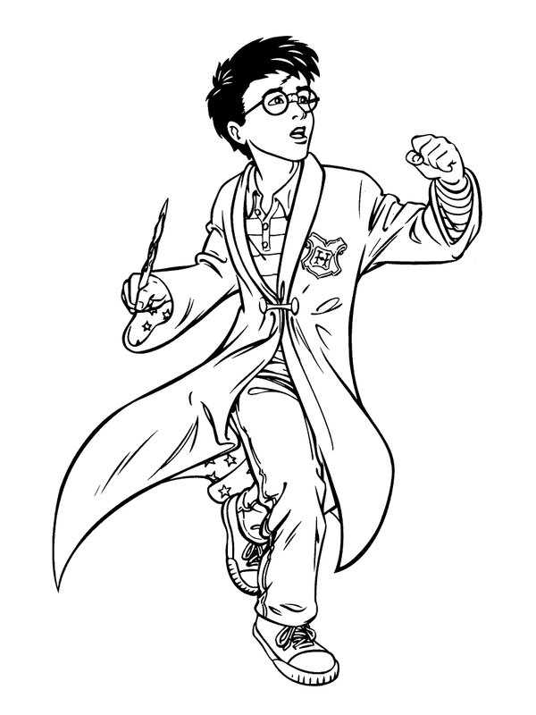 Harry Potter Correr coloring page for children