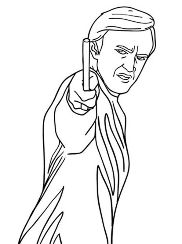 Harry Potter Drago Malefoy coloring page for children