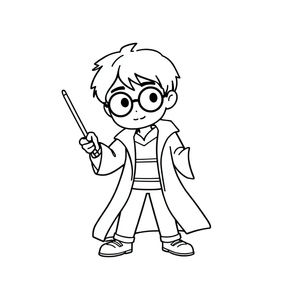 Harry Potter Tovenaar Zwerkbal Magisch Fantasie coloring page for children