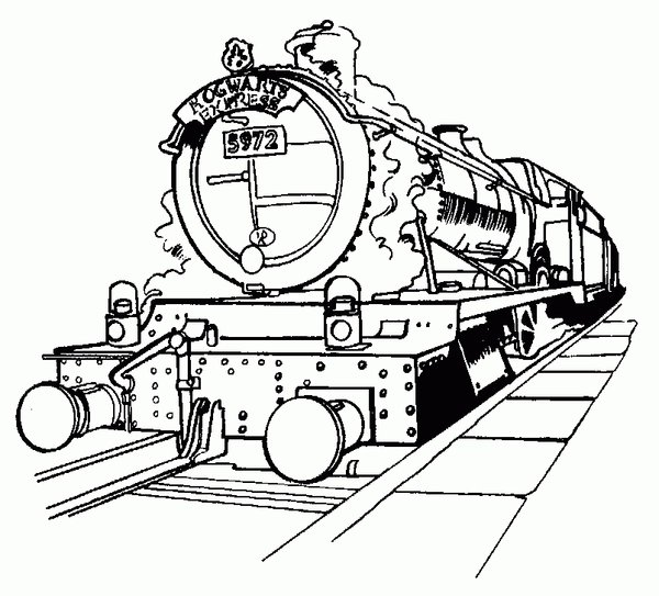 Harry Potter Zweinstein Express coloring page for children