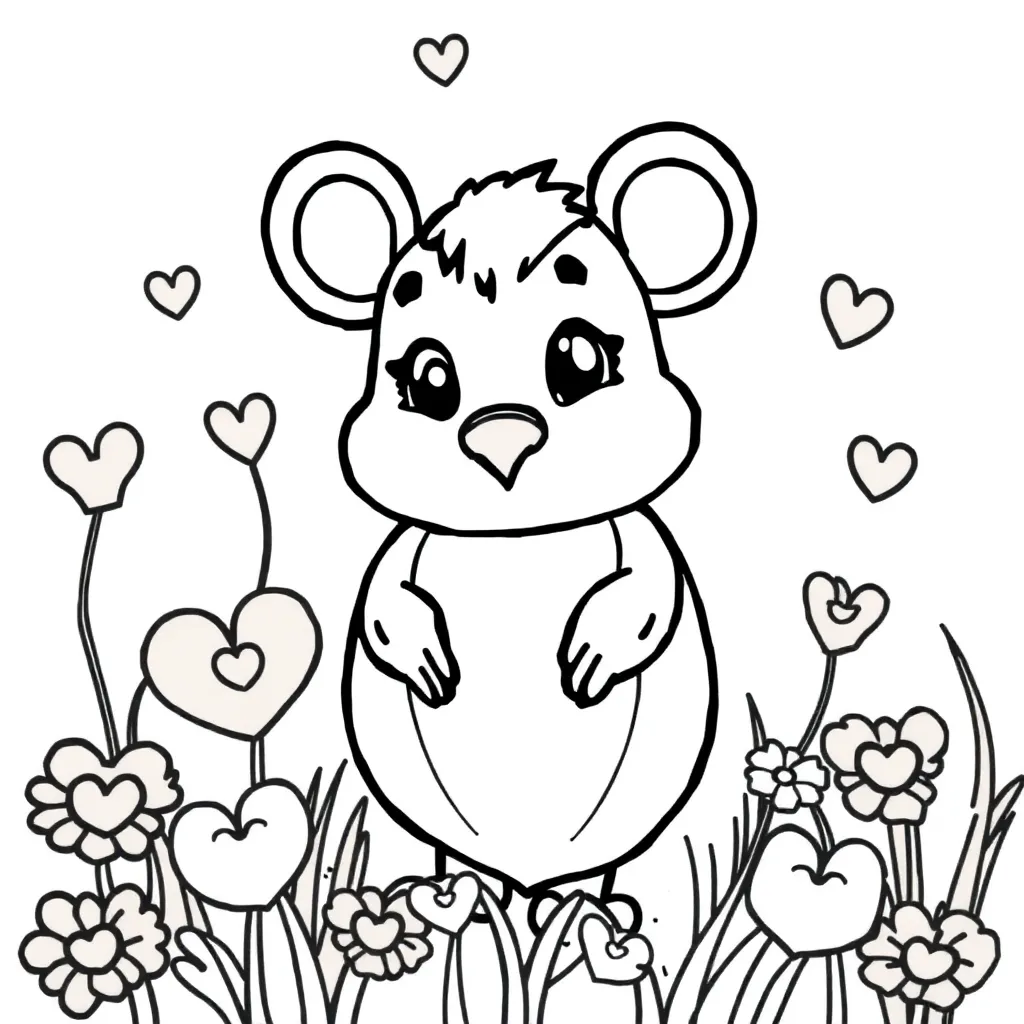 Hartjes Liefde Creatief Kinderen Tekenen coloring page for children
