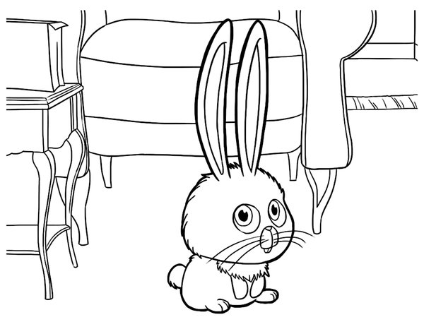 Hase Im Wohnzimmer coloring page for children