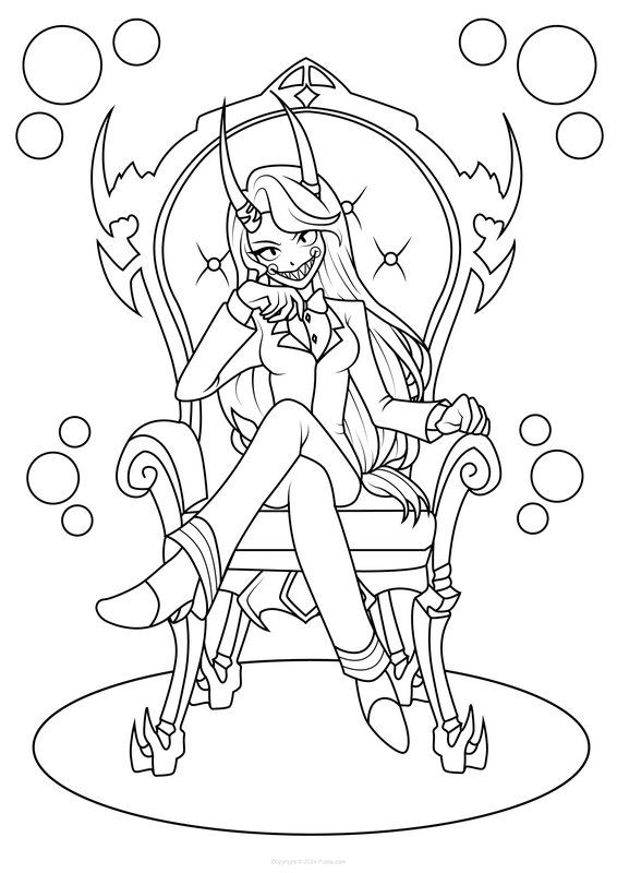 Hazbin Hotel Lilith coloring page for children