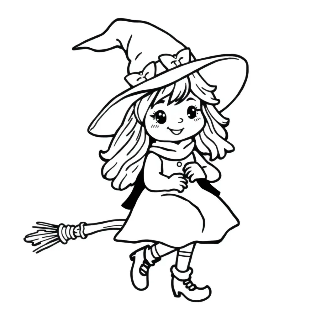 Heksen Fantasy Magisch Sprookjes Avontuur coloring page for children