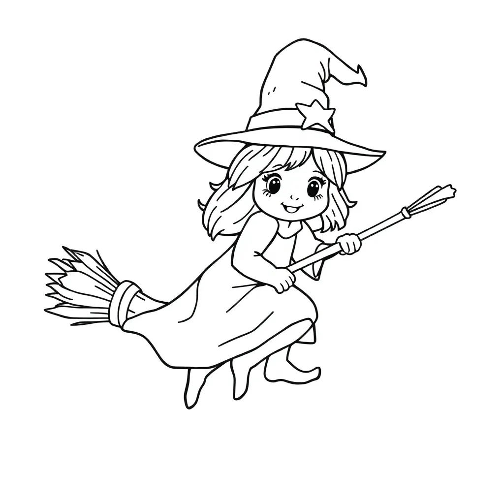 Heksen Fantasy Magisch Sprookjes Avontuur coloring page for children