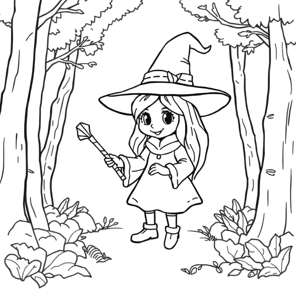 Heksen Fantasy Magisch Sprookjes Creatief coloring page for children