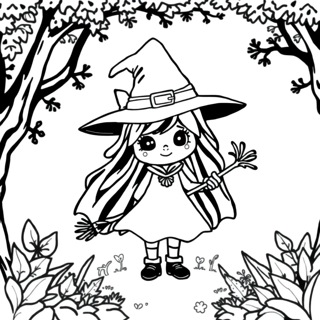 Heksen Fantasy Magisch Sprookjes Creatief coloring page for children
