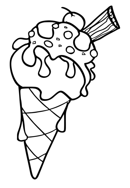 Helado Chorreante coloring page for children