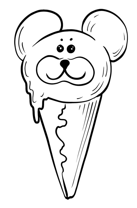 Helado De Oso coloring page for children