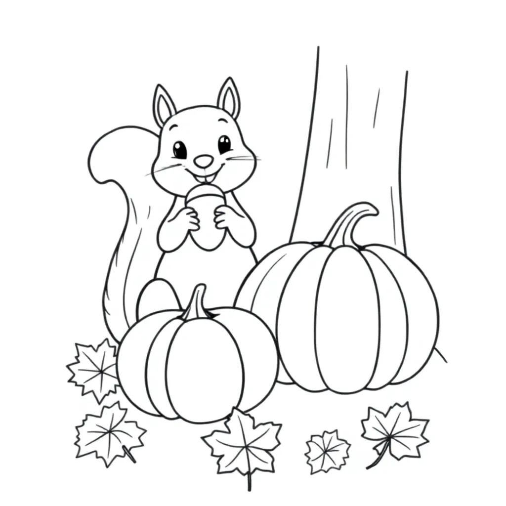 herfst coloring page for children