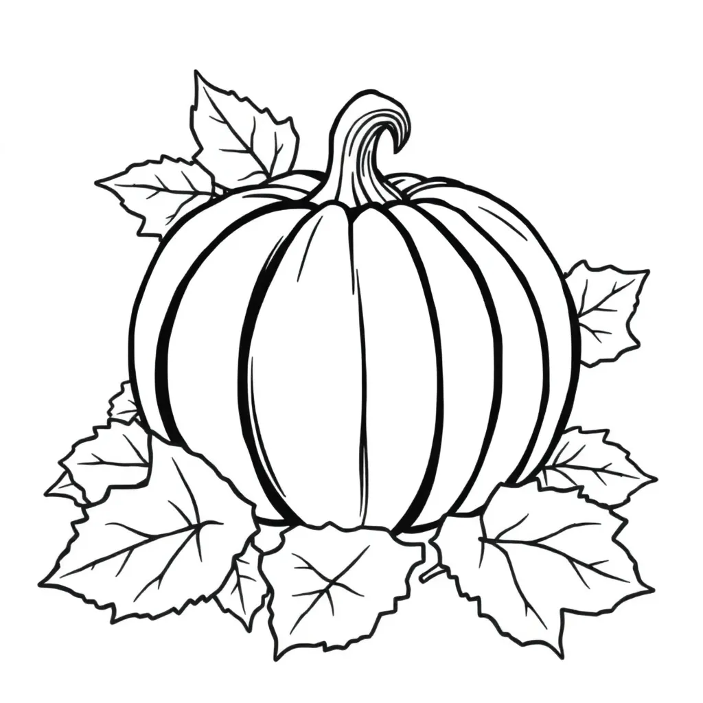 Herfst Pompoen Halloween Seizoen Creatief coloring page for children