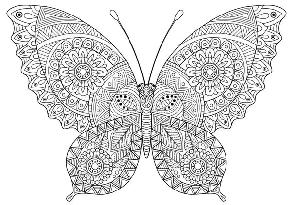 Hermosa mariposa coloring page for children
