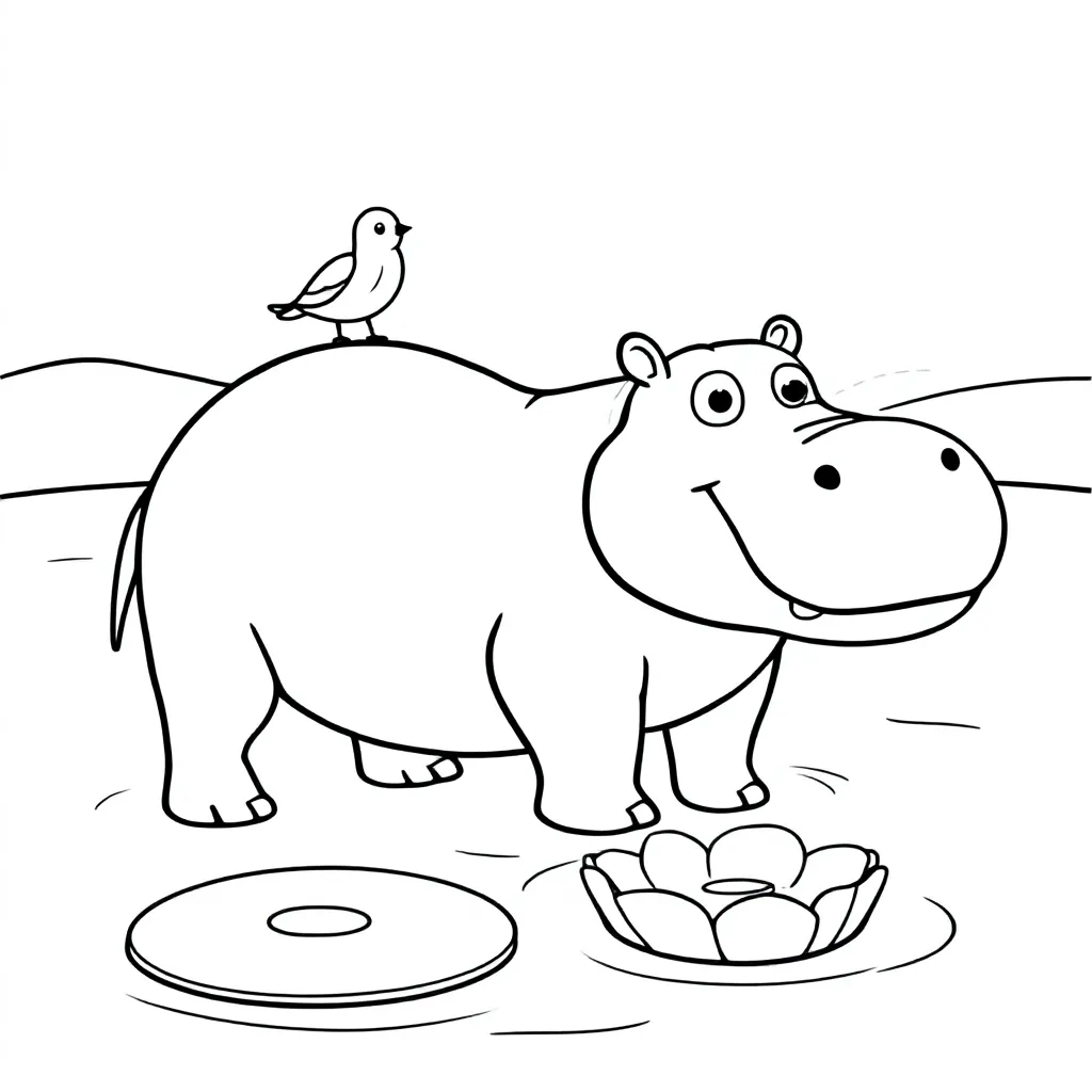 Drawing a Happy Hippo: Step-by-Step Drawing Lesson