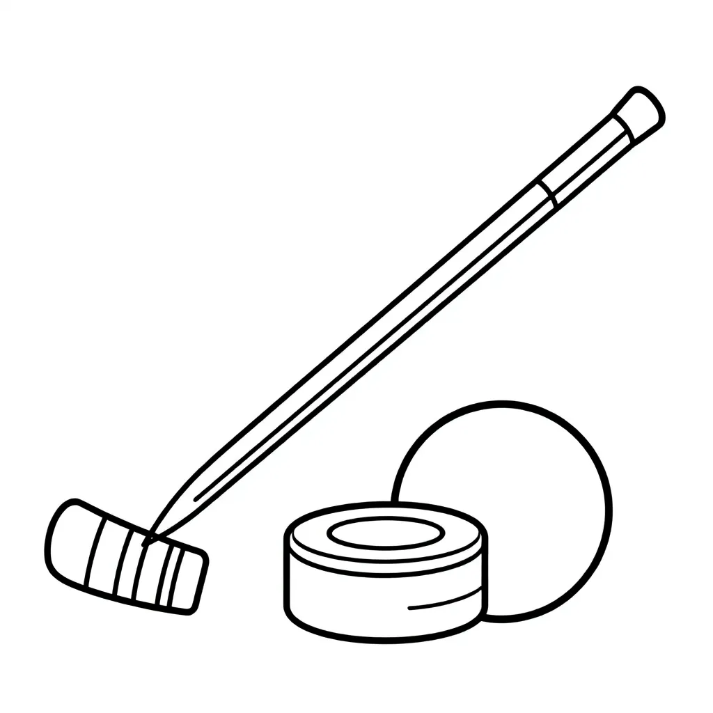 Plantilla de colorear gratis Hockey Deportivo Dibujo Infantil Stick Plantilla de colorear