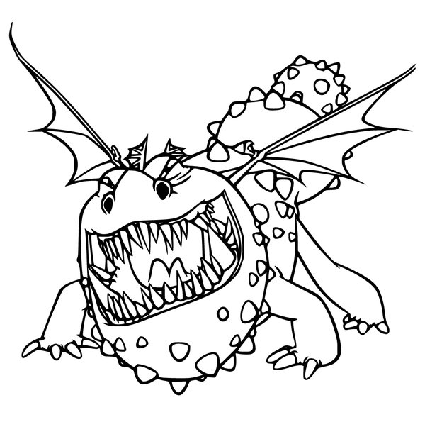 Hoe Tem je een Draak Gronkel coloring page for children