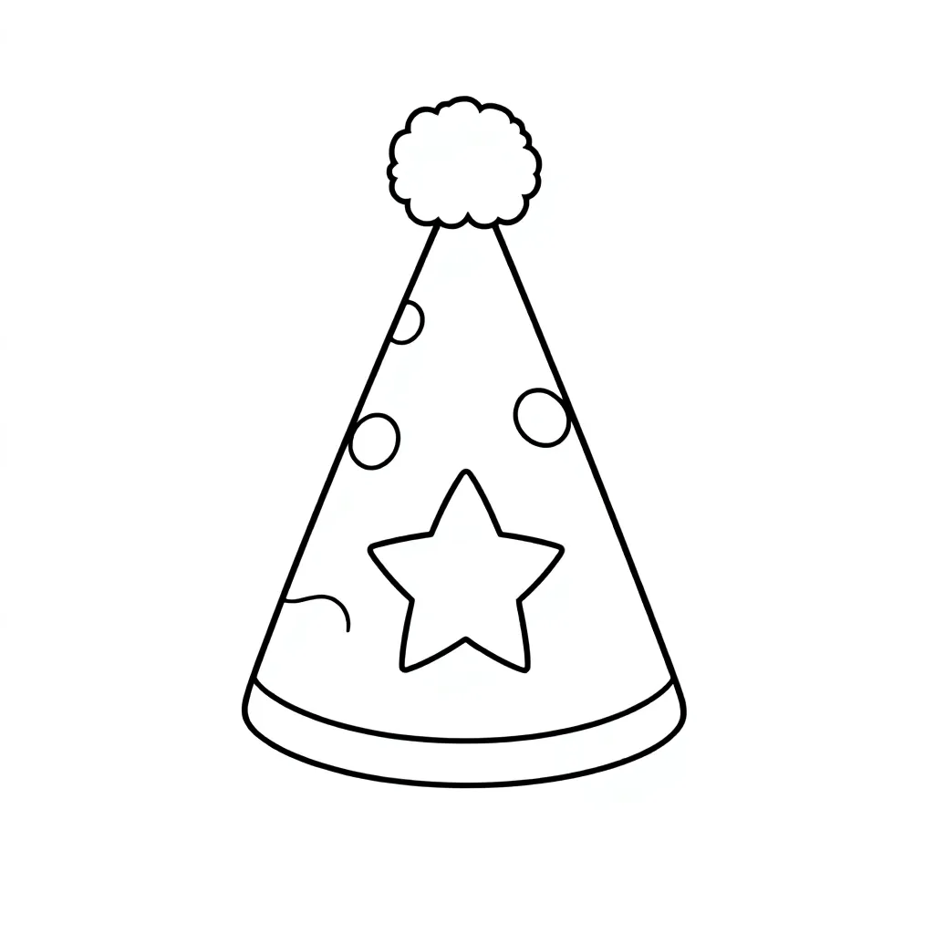 Hoedje Jarig coloring page for children