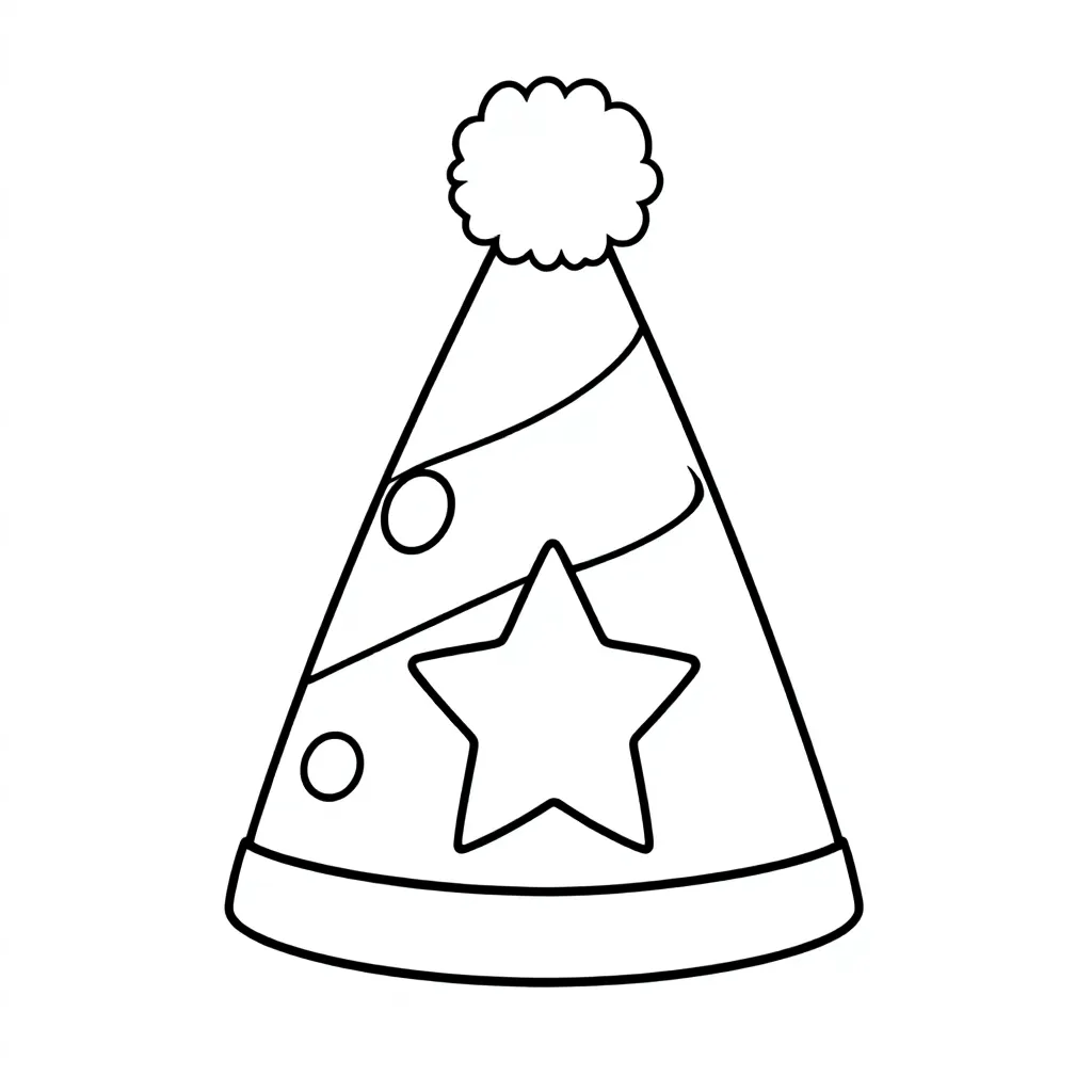 Hoedje Jarig coloring page for children