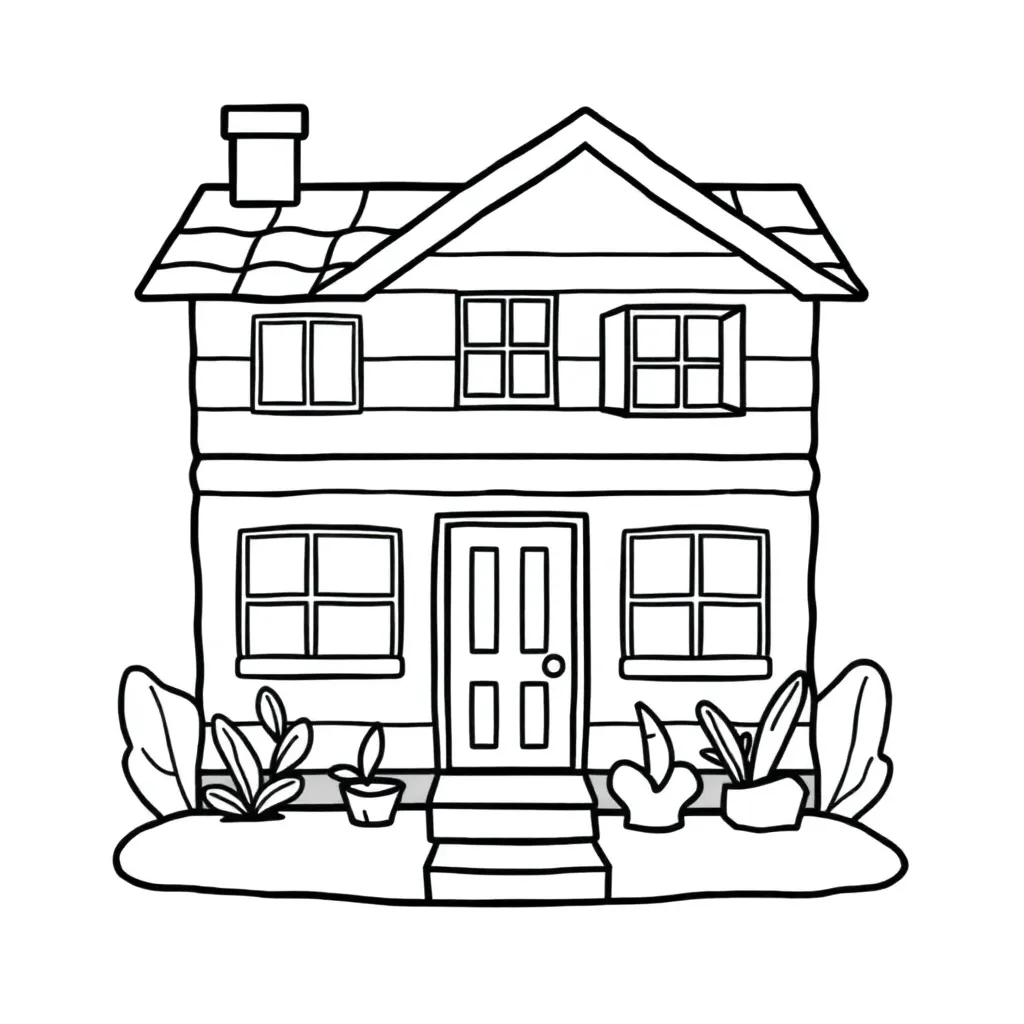 Home Interieur Creatief Kinderen Design coloring page for children
