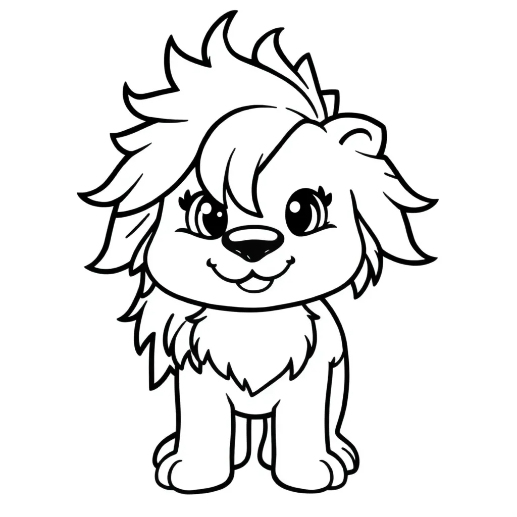 Hond Huisdier Trouw Schattig Speels coloring page for children
