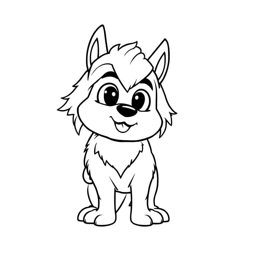 Hond Huisdier Trouw Schattig Vrolijk coloring page for children