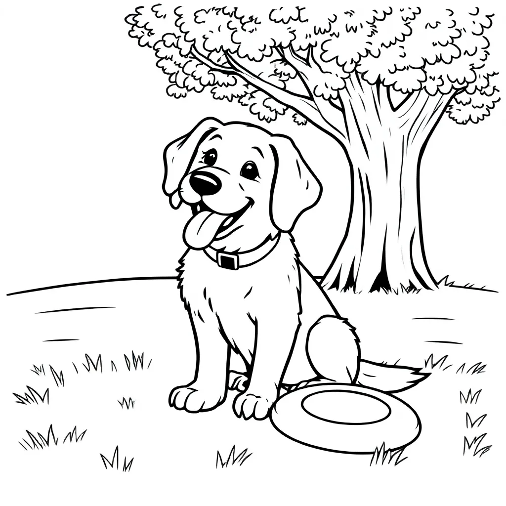 Hond coloring page for children