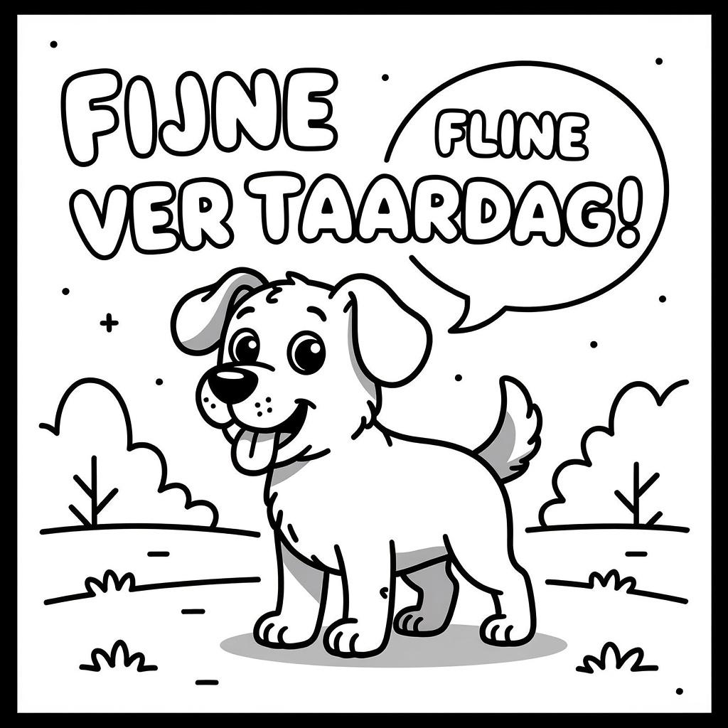 Hond coloring page for children